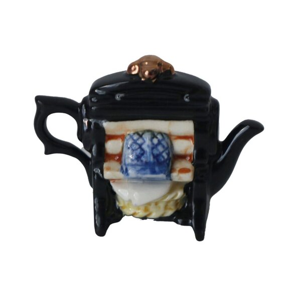 VINTAGE TINY CARDEW MINI / MINIATURE WRINGER WASHSTAND TEAPOT 2" TALL - Picture 4 of 6